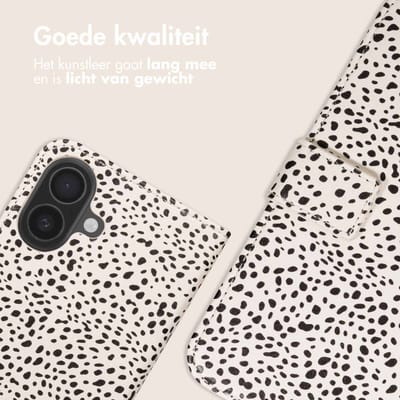 imoshion Hoesje - Geschikt voor Apple iPhone 17 - Design Bookcase smartphone - Desert Dots