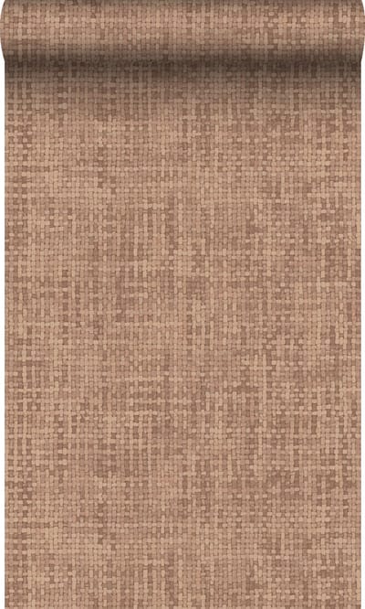 Origin Wallcoverings behang geweven linnenstructuur bruin - 50 x 900 cm - 348052