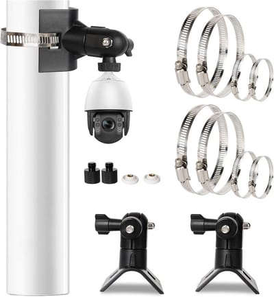 Universele 360° Camera Houder voor Buitenbeveiliging - Mastbevestiging met Adapter