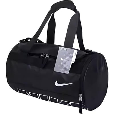 Nike Logo Print Polyester Schouder Crossbody Reistas Unisex tassen Zwart BA5185-010 Black