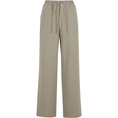 Urban Classics - Structured Wijde broek - L - Olijfgroen