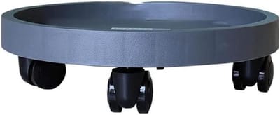 Plantenwagen - Bloempotstandaard - Planten Verplaatsen - Verdikte Stabiele Hars - 40cm Diameter - Grijs