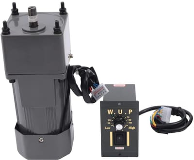 Transmissiemotor met regelaar - Frequentiemotor Snelheidsregeling - Machines Aandrijven - Hoog Draaimoment - 90 W 20K - Zwart