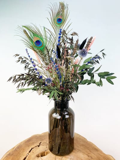 Droogbloemen boeket "Jungle Fever" incl. vaas | 50cm | Sfeervol & Elegant | De ultieme toevoeging voor ieder interieur