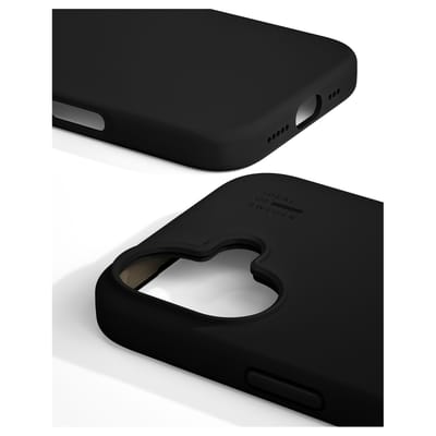 iDeal Of Sweden Silicone Case met magnetische ring geschikt voor iPhone 16 Black - Zwart