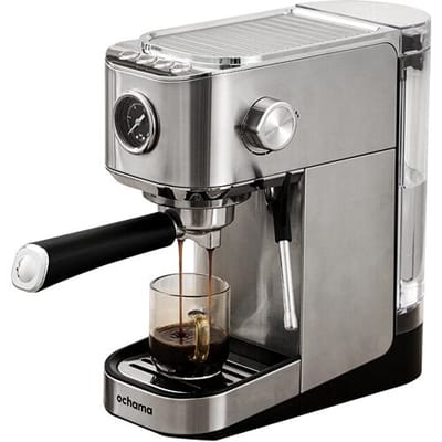 ochama halfautomatische espressomachine, volledig metalen behuizing, 20 bar hogedruk-extractie, Italiaanse espressomachine, compacte koffiezetapparaat