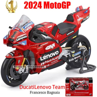 Maisto 1:18 Ducati Lenovo Team #1 Bagnaia Kampioen Coureur Moto Gp Race Gietleger Motorfiets Model Collectie Cadeau Speelgoed red
