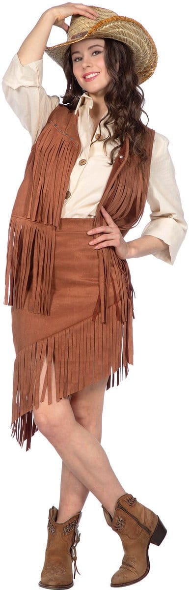 Wilbers & Wilbers - Cowgirl Kostuum - Bruin - Dames - Maat XL