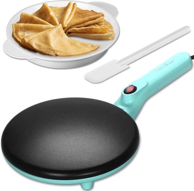Elektrische Crêpe Pan met Antiaanbaklaag voor Dunne Pannenkoeken - 20 cm