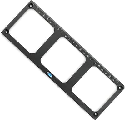 Montagesjabloon Schakelaars - Stopcontactmal - Nauwkeurig Markeren - Aluminiumlegering - 26 x 1 cm - Grijs