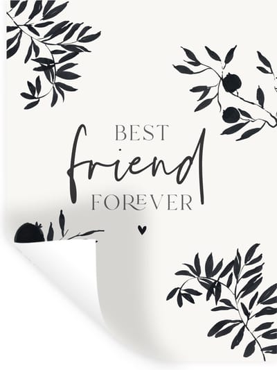 Muurstickers - Sticker Folie - Besties - Spreuken - BFF - Quotes - Best friend forever - 30x40 cm - Plakfolie - Muurstickers Kinderkamer - Zelfklevend Behang - Zelfklevend behangpapier - Stickerfolie