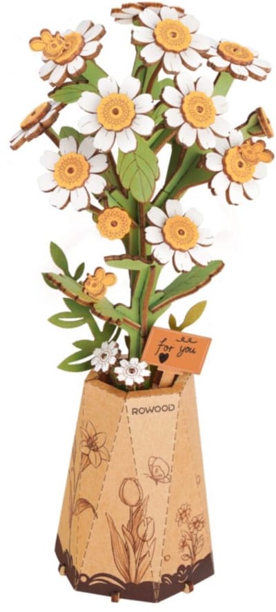 Robotime Robotime Chamomile TW061 - Knutselen - DIY - Houten bouwpakket - Volwassenen - Bloemen - Creatief