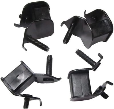 Trillingsdempende Pads - Schokabsorberend - Apparatuur Stabiliseren - Rubberen Ijzeren Composiet - 4 Stuks - Zwart