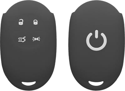 kwmobile autosleutel hoesje geschikt voor Fiat 500E 4-knops autosleutel hoes - TPU autosleutel behuizing - Beschermende auto sleutel case - Sleuteletui in donkergrijs
