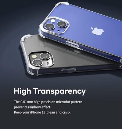 HB Hoesje Geschikt voor Apple iPhone 13 - Transparant / Volledige Glazen Screenprotector - Extra Stevig Anti-Shock Hybrid Back Cover