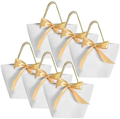 Duurzame Geschenkzakjes - Set van 6 - Papieren Zakjes voor Cadeaus, Feesten en Speciale Gelegenheden - Waterdicht en Herbruikbaar