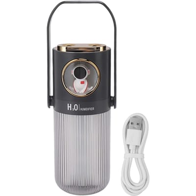 Humidificateurs Ion Négatif Double Pulvérisation Gris Faible Bruit 380ml Portable Alimentation Multiple pour gray
