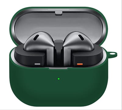 Dailygoody - Hoes voor Samsung Galaxy Buds 3/3 Pro - Siliconen stootvaste beschermhoes - Ultradun en geurloos - Legergroen - Perfecte pasvorm - Ideaal...