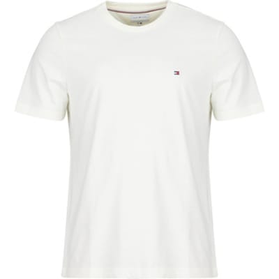 Tommy Hilfiger Flag Embroidery T-shirt Ivory Petal Taglia: M | Magliette basic Outlet | Uomo | Bianco