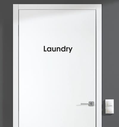 Deursticker - Laundry - Zwart 15x3,5