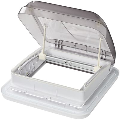 ProPlus Dakluik - 40 x 40 cm - Zonder permanente ventilatie - Dakraam Caravan - Maximale openingshoek: 60° - Insectenhor - Transparant