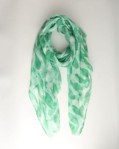 Biba scarf- Accessories Junkie Amsterdam- Dames- Lang- Katoen- Shawl- Gestript- Dun- Groen