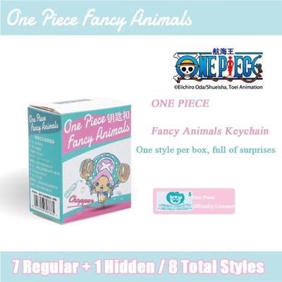 1 pièce Porte-clés Officiel ONE PIECE Animal Haute Qualité Boîte Aveugle – Objets de Collection Adorables à Porter ou Afficher Cadeau Idéal sur le Thème Anime white