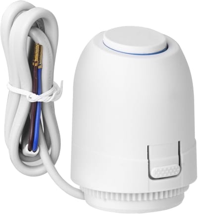longziming -Stelmotor Voor Vloerverwarmingsverdeelkasten - Thermische Stelmotor - Paraffine PTC - Roestvrij Staal - Automatisch Gesloten Bij Stroomuitval - 1 Stuk