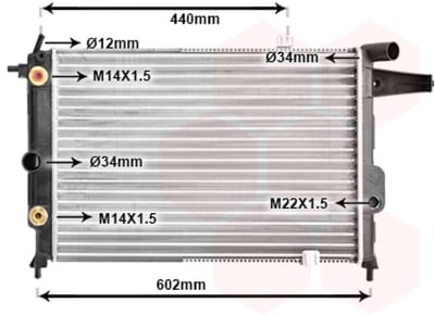 Van Wezel - RADIATOR VOOR OPEL VECTRA A 1988-1995 03096382