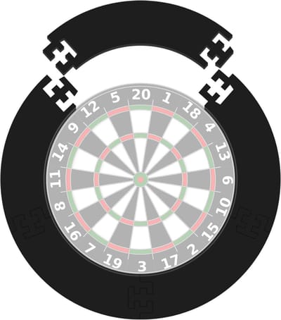 Florixa® Dartbord Surround Ring - Dartbordring - Dartbord Muurbeschermer - Zwart - 72cm x 72cm x 4cm