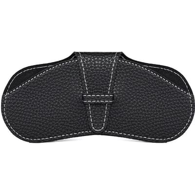 Étui à lunettes en cuir souple pour femmes, sac à lunettes, boîte à lunettes de soleil Portable, accessoires, étui à lunettes, boîte à lunettes de soleil noir