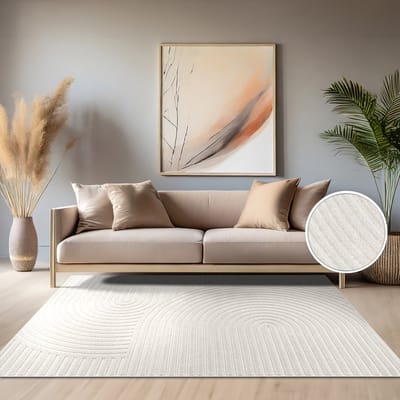 Paco Home Vloerkleed Voor Binnen En Buiten Balkon Terras Scandinavisch Boho Eenkleurig 120x160 cm
