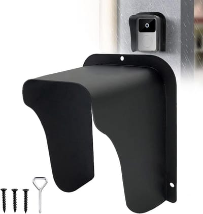 Weerbestendige Bescherming voor Deurbel - Grote Metalen Bescherming, Roestvrijstalen Deurbel Cover, Waterdichte Bescherming voor Videodeurbellen en Camera's