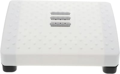 Voetenbank Kantoor - Bureau Voetsteun - Comfortabel Zitten - Met Massage Roller - 40 x 28 x 15 cm - Wit