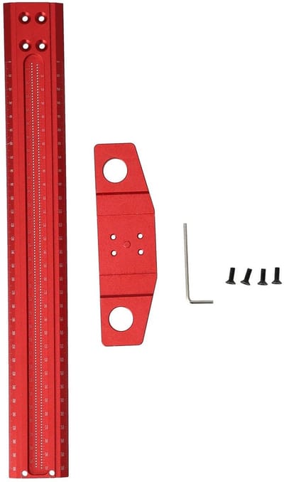 Dailygoods- Aluminium Liniaal 300mm - T-type Meetinstrument - Hoekmeting - Positioneren - Anodized Aluminium - Lichtgewicht Ontwerp - Meetlat