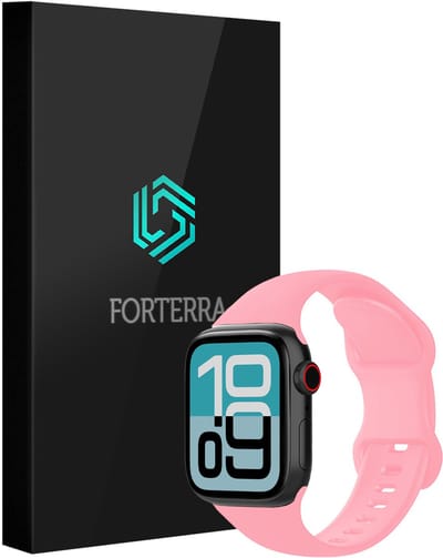 Smartwatchbandje Geschikt voor Apple Watch 1, 2, 3, 4, 5, 6, 7, 8, 9, SE - 38/40/41 mm - Verstelbaar Siliconen Bandje - Roze