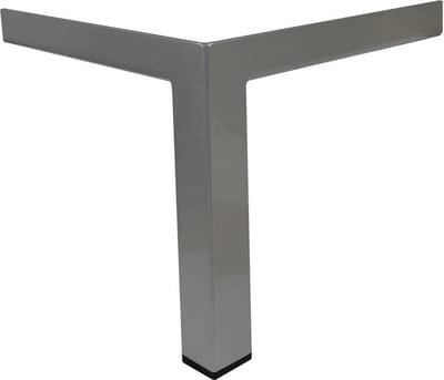 FLE - Stalen meubelpoot grijs hoek 3 bij 3 cm en hoogte 19 cm (koker 3 x 3 cm)
