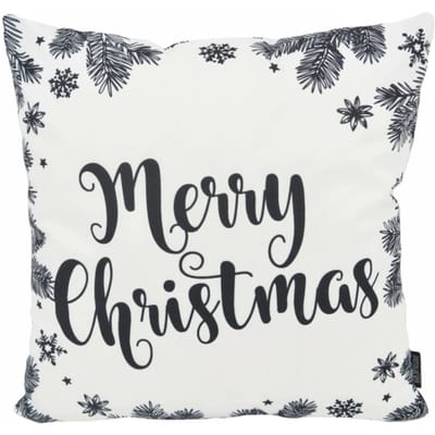 Gek op kussens! Sierkussen black/white christmas | 45 x 45 cm | katoen/polyester