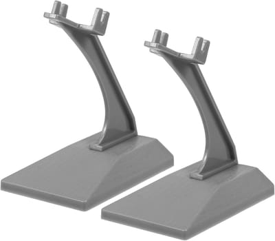 Vliegtuigmodel Displaystandaard Set van 2 - Grijze Stabiele Houder voor Tabletop Steun, Perfect voor Thuis en Kantoordecoratie, Ideaal voor Modelbouw en Verzamelingen
