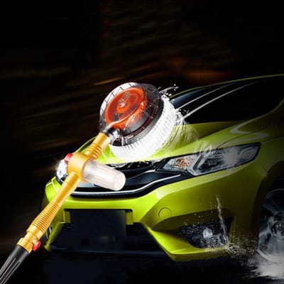 Automatische Autowasborstel - Druksproeier Schoonmaakhulp - Auto Grondig Reinigen - Automatisch Roterend Door Waterkracht - 10M Slang - Stel B In