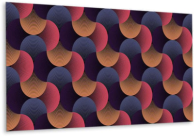 Tulup PVC Wandpaneel - Retro Patroon Vinyl Wandpaneel - 100 cm x 50 cm - Veelkleurig Wandpaneel Zelfklevend - 1 stuk - Wandpaneel Zelfklevend - Geometrisch Wandpaneel - Vinyl Wandpaneel - Plaktegels Keuken en Badkamer