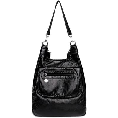 Nieuwe Zomer Dames Tas Nieuwe Koreaanse Stijl Wash Leer Multifunctionele Dames Handgedragen Eén Schouder Crossbody Tas Grote Capaciteit