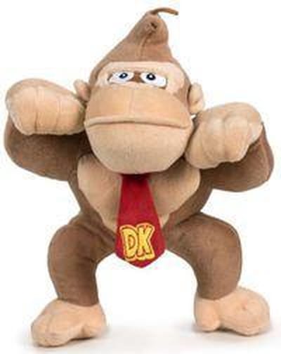 Donkey Kong Pluche Knuffel 30 cm - Super Mario Bros Plush - Speelgoed voor Jongens en Meisjes - Mario Kart bekend van Nintendo Switch - Mario Peach Luigi Toad Donkey Kong Yoshi Bowser