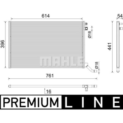 Radiator, motorkoeling MAHLE CR 2445 000P
