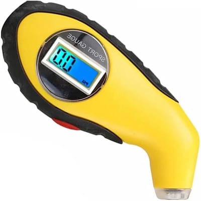 Digitale Bandenmeter - Luchtdrukmeter - Veilig Rijden - Nauwkeurig Meten - 105 cm - Geel