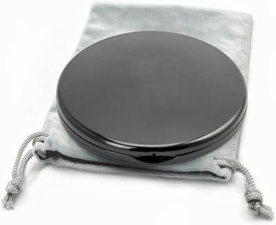 Famanu – Compacte dubbelzijdige vergrootspiegel 10x/1x, opvouwbare reisuitvoering, draagbaar, geschikt voor make-up, wenkbrauwen en precisiewerk