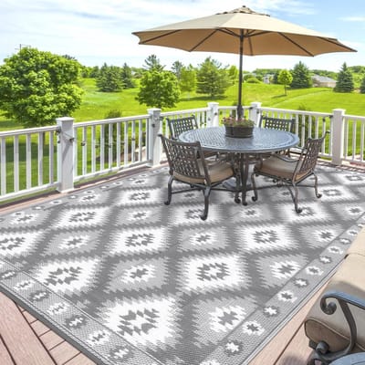 Waterdicht Buitentapijt 180 x 270 cm – Omkeerbaar en UV-bestendig Terrastapijt voor Binnen en Buiten