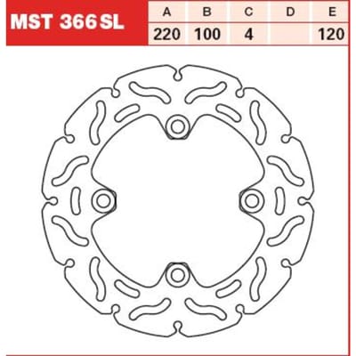 Remschijf TRW MOTO MST366SL