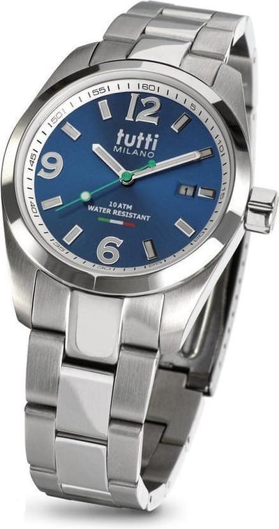 Tutti Milano TM800BL - Horloge - 40 mm - Zilverkleurig - Collectie Bacio