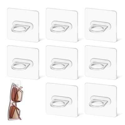 Dailygoody - Brillenopslag - Wandbrillenstandaard - Gemakkelijk te installeren - Transparant - Brilhouder - Voor meerdere brillen - Geschikt voor elke.